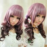 Harajuku AMO Purple-Brown Wig