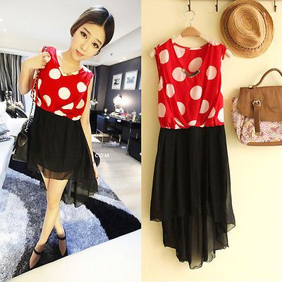 Sweet Dot Chiffon Mini Dress