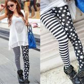 Star Stripe Stretch Leggings