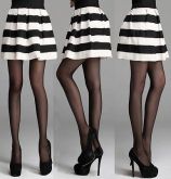 Retro Flared Scalloped Stripe Skirts