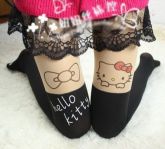 Black Hello Kitty Socks