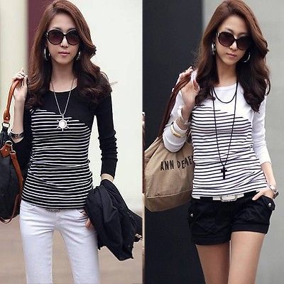 Striped Slim Long Sleeve Shirt